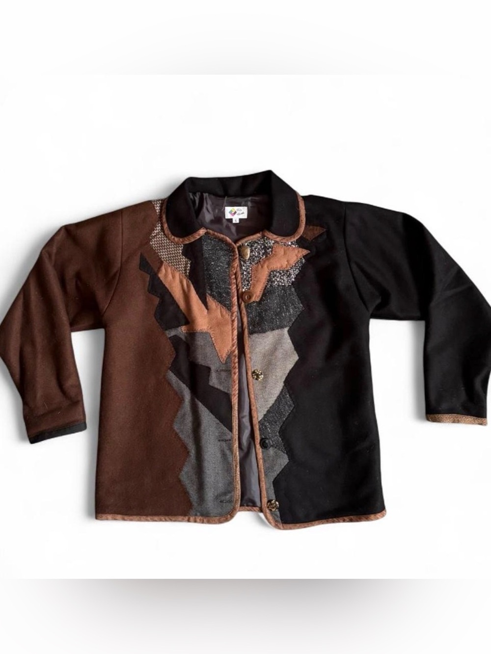 Vintage Patchwork Colorblock Jacket